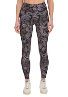 Printed High Waist 7/8 Tights with Pockets