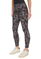 Printed High Waist 7/8 Tights with Pockets