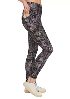 Printed High Waist 7/8 Tights with Pockets