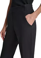 Balance Compression Elastic Waist Slant Pocket Skinny Pants