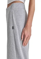 Brushed Rib Knit Relaxed Pants