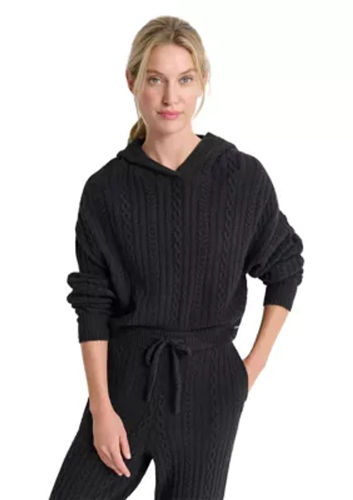 Women's Cozy Cable Sweater Hoodie