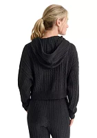 Women's Cozy Cable Sweater Hoodie