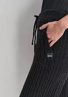 Cozy Cable Sweater Joggers with Pockets