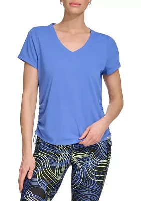 Women's Ruched Side Seams Tech T-Shirt