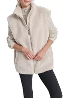 Women's Longline Sherpa Vest with Pockets