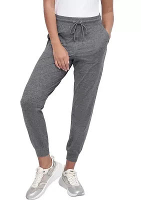 Space Dye High Waist Slim Fit Joggers with Pockets