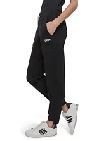 Women's Cuffed Pintuck Jogger Pants with Pockets