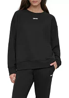 Women's High Low Drop Shoulder Longline Pullover Sweatshirt