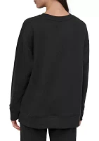 Women's High Low Drop Shoulder Longline Pullover Sweatshirt