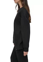 Women's High Low Drop Shoulder Longline Pullover Sweatshirt