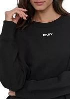 Women's High Low Drop Shoulder Longline Pullover Sweatshirt