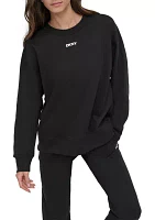 Women's High Low Drop Shoulder Longline Pullover Sweatshirt