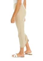 Petite Millennium Ruffle Hem Capri Pants