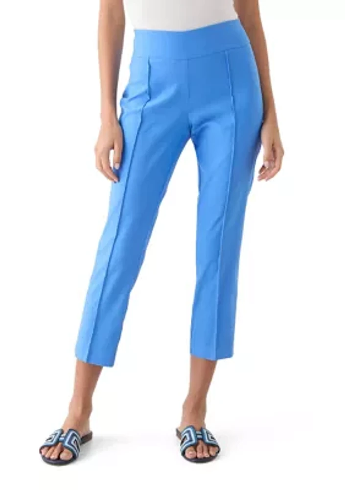 Petite Pintuck Capri Pants