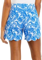 Women's Printed Scalloped Millennium Shorts