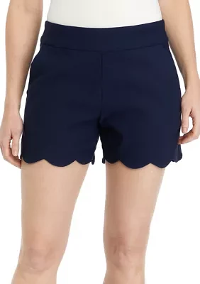 Petite Millennium Scalloped Shorts