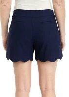 Petite Millennium Scalloped Shorts