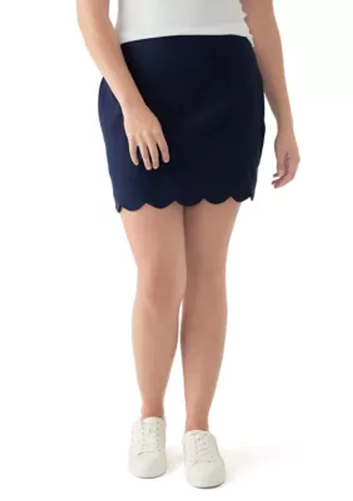 Women's Mill Scalloped Hem Skort