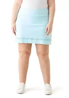 Plus Crochet Trim Skort