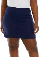 Plus Millennium Crochet Trim Skort