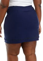 Plus Millennium Crochet Trim Skort