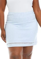 Plus Millennium Crochet Trim Skort