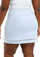 Plus Millennium Crochet Trim Skort