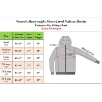 Women's Heavyweight Loose Fit Fleece-Lined Pullover Hoodie Sweater