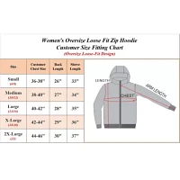 Women's Fleece-Lined Loose-Fit Full-Zip Sweater Hoodie