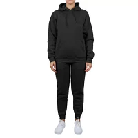 Loose Fit Fleece-Lined Pullover Hoodie & Jogger 2-Piece Set