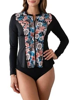 MOONSHADOW LONG SLEEVE ZIPPER SWIM SHIRT