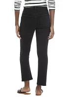 Women's High Rise Slim Fit Cropped Straight Jeans