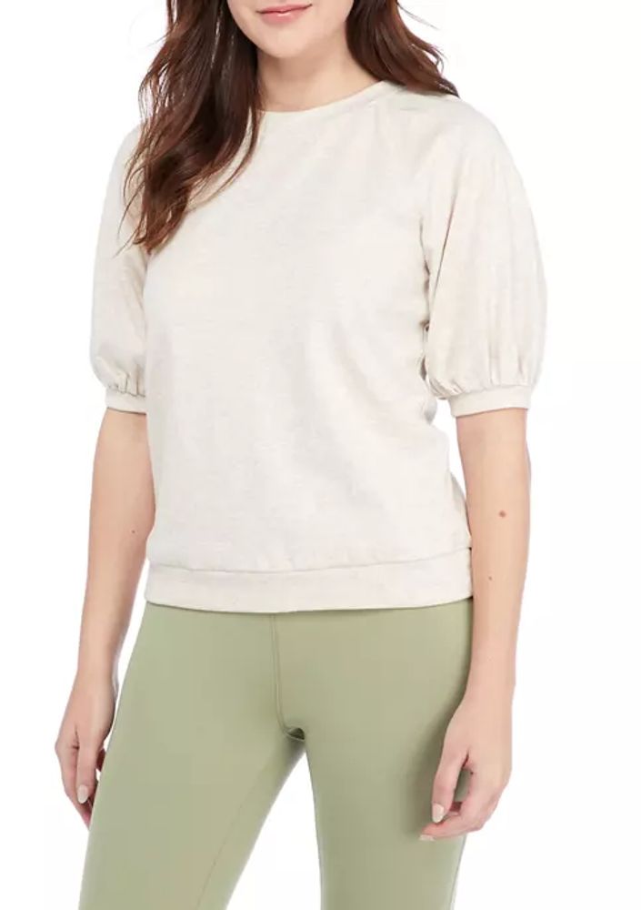 Belk Studio Women's Short Puff Sleeve Sweatshirt | The Summit