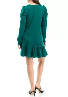 Petite Long Sleeve Prairie Dress