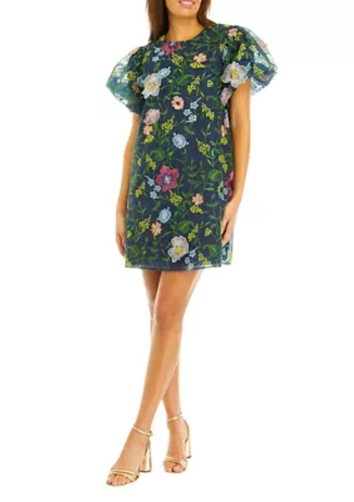 Women's Floral Organza Dress