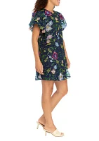 Petite Floral Organza Dress