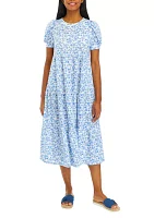 Women's Baby Terry Tiered Midi Dress