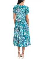 Petite Baby Terry Printed Midi Dress