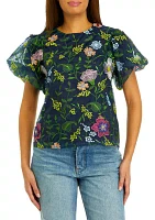 Women's Embroidered Organza Top