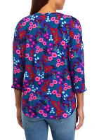 Women's 3/4 Sleeve Printed Top