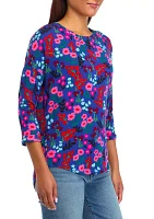 Women's 3/4 Sleeve Printed Top