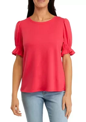 Women's Puff Smock Sleeve T-Shirt