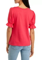 Women's Puff Smock Sleeve T-Shirt