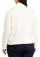 Plus Half Zip Top with Kangaroo Pocket