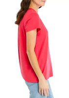 Women's Solid Pleated Back Top