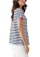 Women's Baby Terry Contrast Stripe T-Shirt