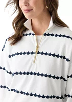 Women's 1/4 Zip Printed Popover Sweatshirt