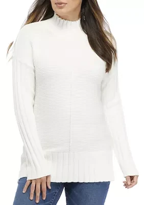 Petite Long Sleeve Mock Neck Sweater