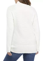 Petite Long Sleeve Mock Neck Sweater